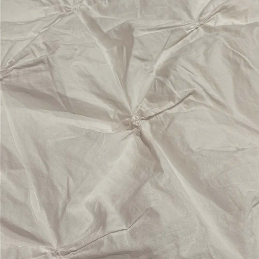 WEST ELM *Standard* White Pintuck Organic Cotton Pillowcase Cover